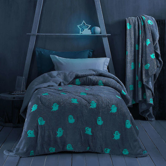 Rythmos Pătură Fleece Spooggi Fosforescentă Gri 160x220cm