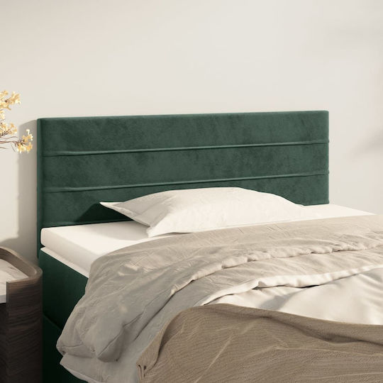 vidaXL Bed Headboard made of Fabric Dark Green 90x5x78cm