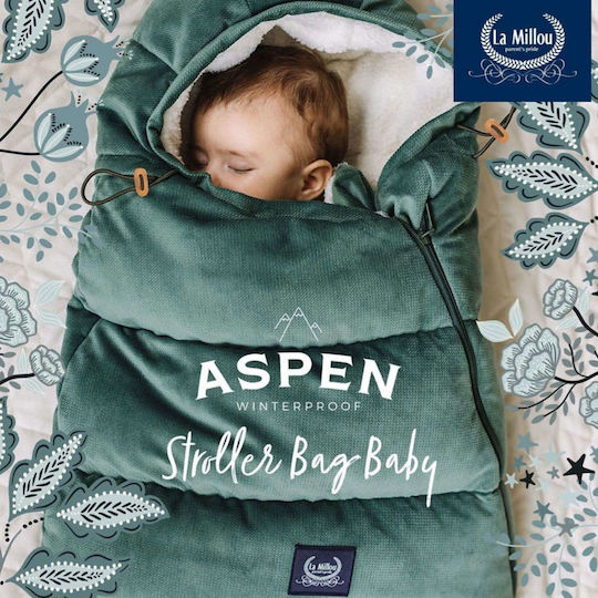 La Millou Aspen Baby Husa Pentru Cărucior Neagră Cu Căptușeală Din Catifea 85x50cm