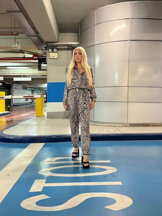 Women's Long-sleeved One-piece Suit Multicolored