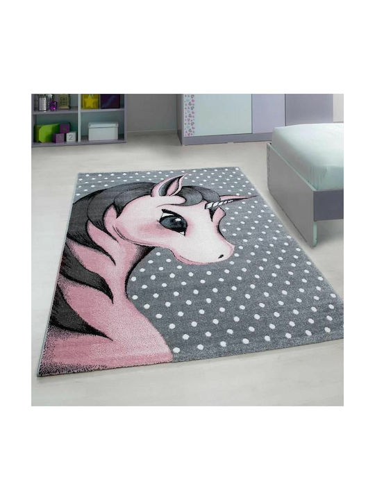Koulis Carpets 1299A Kids Rug Gri Round with Diameter 133cm Thickness 13mm