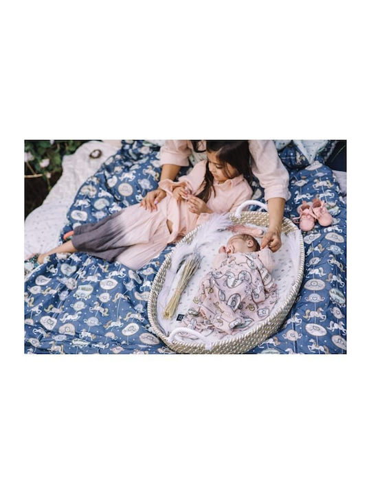 La Millou Muslin Swaddle Blanket On the Road Blue 70x70cm 2pcs