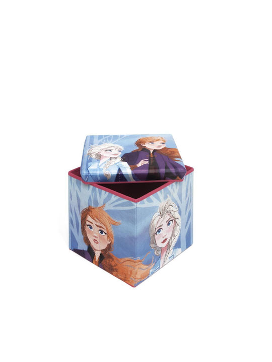 Disney Παιδικό Σκαμπό με Αποθηκευτικό Χώρο Πτυσσόμενο από Ύφασμα Frozen 2 Πολύχρωμο 30x30x30cm