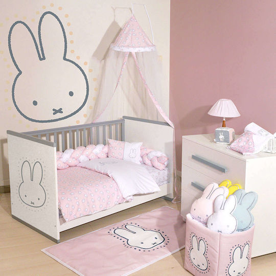 Miffy Σχ.Des. 52 Лигавник от 100% Памук с дантелена лента Розов