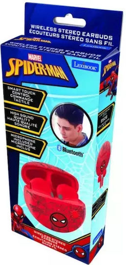 Lexibook Earbud Bluetooth Handsfree Ακουστικά με Θήκη Φόρτισης Spiderman
