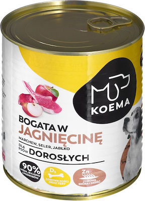 Koema Canned Wet Dog Food with Lamb 1 x 800gr