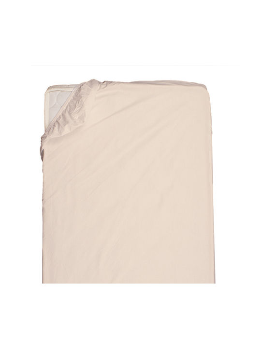 Mother Baby Baby Sheet Crib Cotton Fitted Beige 68x178cm