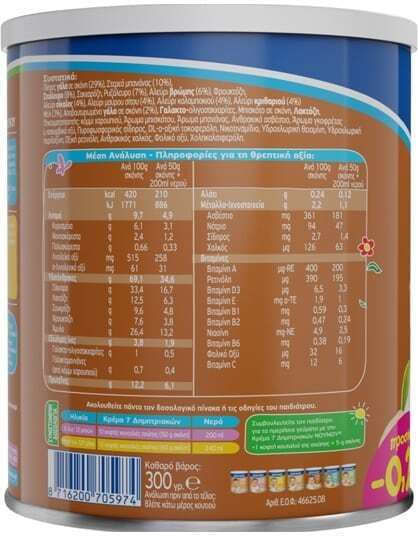 NOUNOU Baby Cream 7 Cereals With Flavor Banana & Milk & 7 Cereals 300gr For 6+ Months