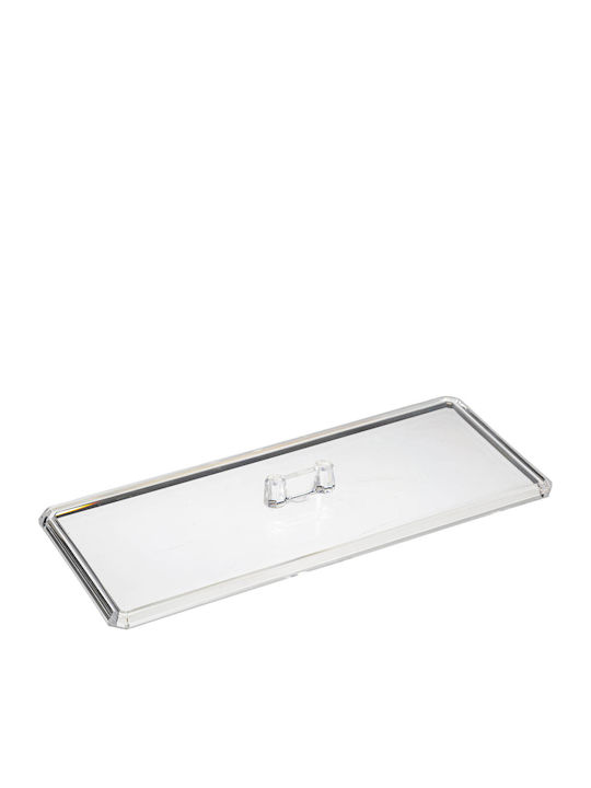 5Five F-F Selena Cosmetics Organizer with 3 Compartments Transparent 22.3x9.8x7cm