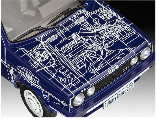 Revell Volkswagen Collection Golf Gti Builders Choice Modeling Figure Car Blue 118 Pieces in Scale 1:24
