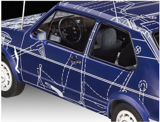 Revell Volkswagen Collection Golf Gti Builders Choice Modeling Figure Car Blue 118 Pieces in Scale 1:24