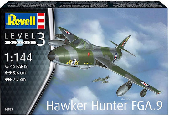 Revell Hawker Hunter FGA.9 Modeling Figure Airplane 46 Pieces in Scale 1:144