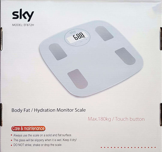 Sky Sky Ψηφιακή Ζυγαριά 180kg Λευκή EF872H