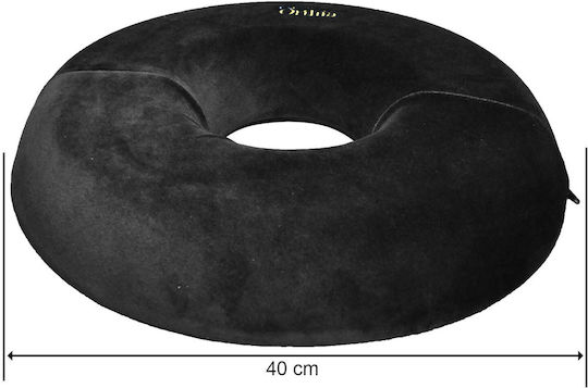 Orthia Coil Coccyx Pillow with Hole 40x7x7cm in Black Color 2401405