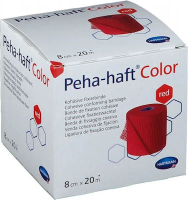 Hartmann Peha-Haft Color Elastic Autoaderentă Bandaj 8cm x 20m Roșu