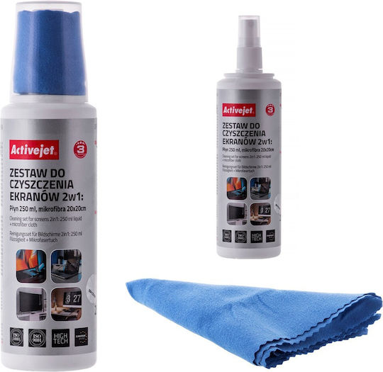 Active Jet Καθαριστικό Οθόνης Screen Cleaning Kit 2in1 250ml 2τμχ