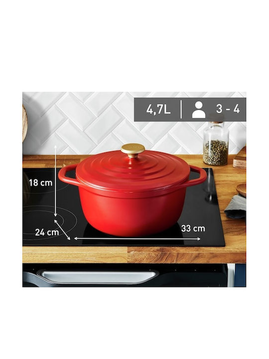 Tefal Air Βαθιά Κατσαρόλα από Χυτό Αλουμίνιο 4.7lt / 24cm