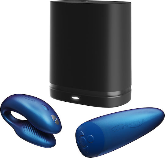 We-Vibe Chorus Couples Vibrator Mini Δονητής για Ζευγάρια με Απομακρυσμένο Έλεγχο 7.8cm Cosmic Blue