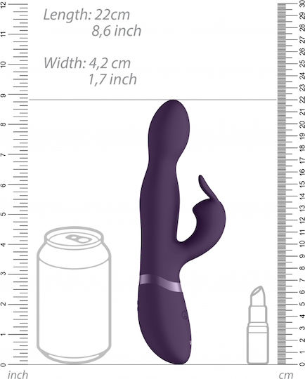 Vive Niva Vibrator Kaninchen 21.5cm Purple