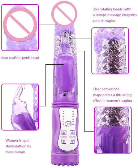 Vibrator Kaninchen 22cm Purple