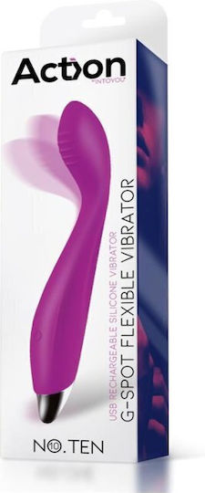 Action No 10 G-spot Flexible Vibrator Vibrator G-Spot Violet