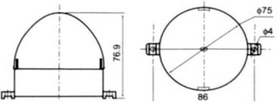 Cntd C-3072 Φάρος Συστημάτων Συναγερμού με Κόκκινο LED Φως 12V 7.5x8.5εκ.
