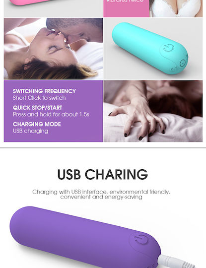 Power Bullet Essential Bullet Vibrator Mini Δονητής Bullet Turquoise