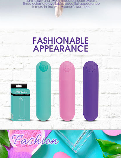 Power Bullet Essential Bullet Vibrator Mini Δονητής Bullet Turquoise
