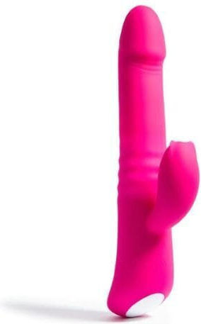Platanomelon Morgan Διπλός Δονητής Rabbit Vibrator 22cm Fuchsia
