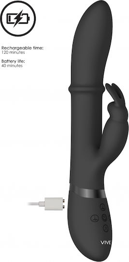 Vive Halo High End Vibrator Vibrator Kaninchen 21cm Black