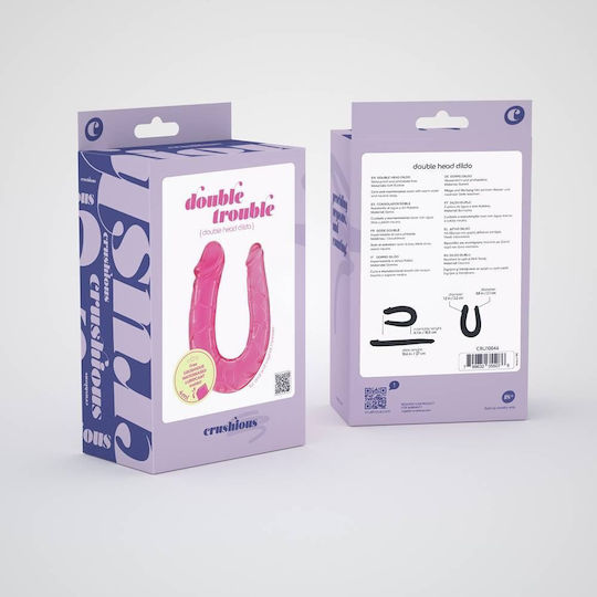 Crushious Double Trouble Doppeldildo Pink 27cm