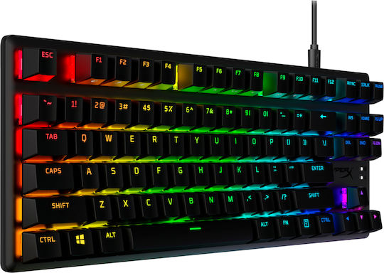 HyperX Alloy Origins Core PBT Gaming Mechanical Keyboard Tenkeyless with HyperX Red switches and RGB lighting (English US)