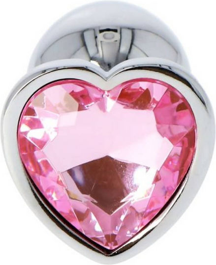 Toyz4lovers Heart Jewel Анална тапа Silver / Pink 6.5см