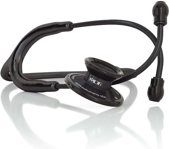 MDF Instruments Acoustica Adults Non Chill Double Head Stethoscope Black