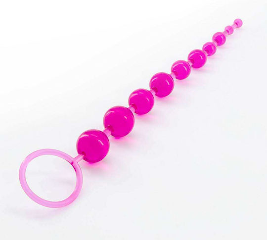 Crushious 10 Bead Anal Chain Πρωκτικές Μπίλιες Ροζ