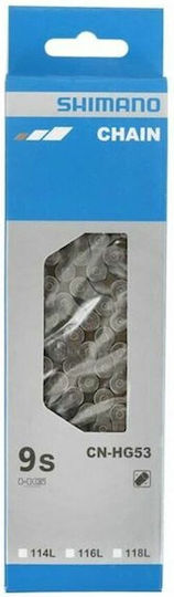 Shimano Cn-hg53 Bicycle Chain 9 Gears 116L Silver