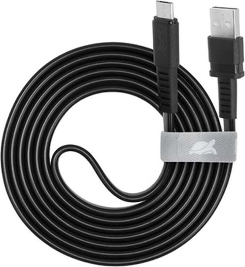 Rivacase Flat USB 2.0 to micro USB Cable Μαύρο 1.2m (6000)