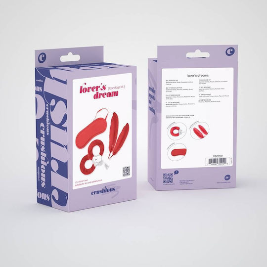 Crushious Dream Bondage Kit BDSM Kit Red 4pcs