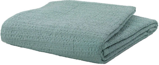 Nef-Nef Homeware Cool Pique Blanket Double 220x240cm Dusty Aqua