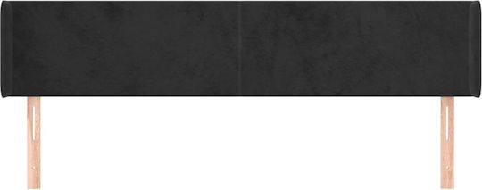 vidaXL Stoff Kopfstütze für Betten Schwarz 163x88cm
