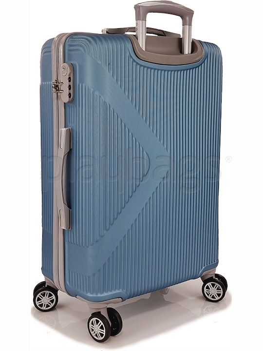 Playbags Valize De Călătorie Tough Albastru Deschis Înălțime Maximă 75cm Cu 4 Roți Set 3 Buc