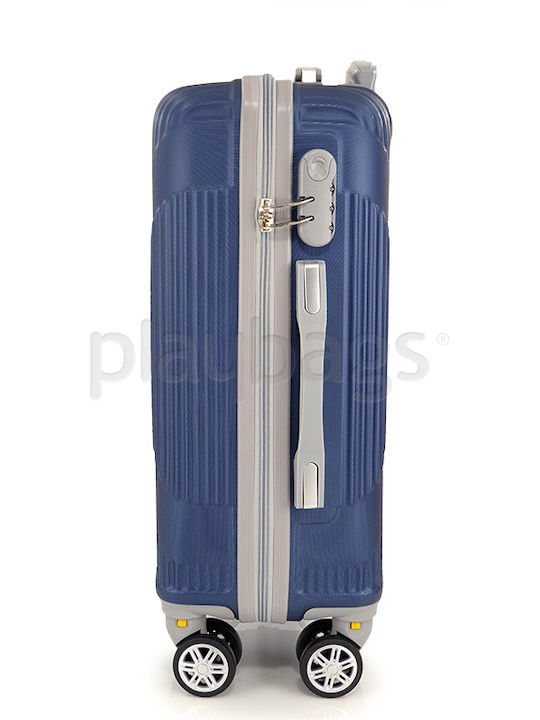 Playbags Travel Suitcases Hard Blue Max Height 65cm with 4 Wheels Set of 2