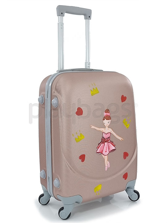 Playbags Παιδική Βαλίτσα Ταξιδίου Καμπίνας Σκληρή Μπαλαρίνα με 4 Ρόδες Ύψους 55εκ.