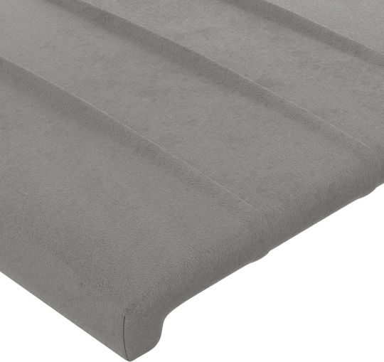 vidaXL Tăblie De Pat Din Țesătură Gri Deschis 103x88cm
