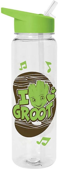 Pyramid International Plastic Kids Water Bottle with Straw Green 540ml