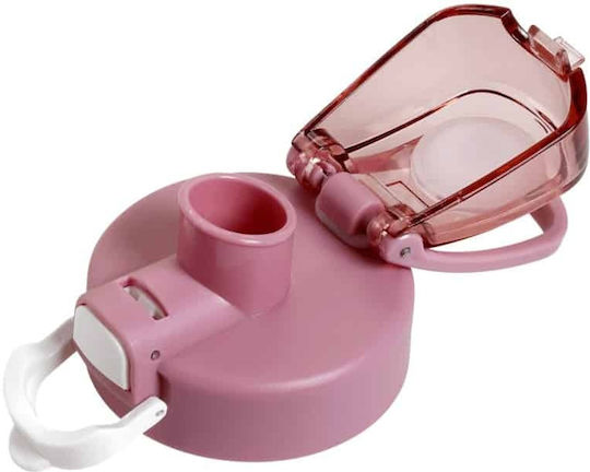 Ecolife Kids Water Bottle Plastic with Straw Pink 650ml