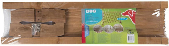 Expandable Fence Divider Dog 90x30-117cm in Brown Color 90 x 30cm
