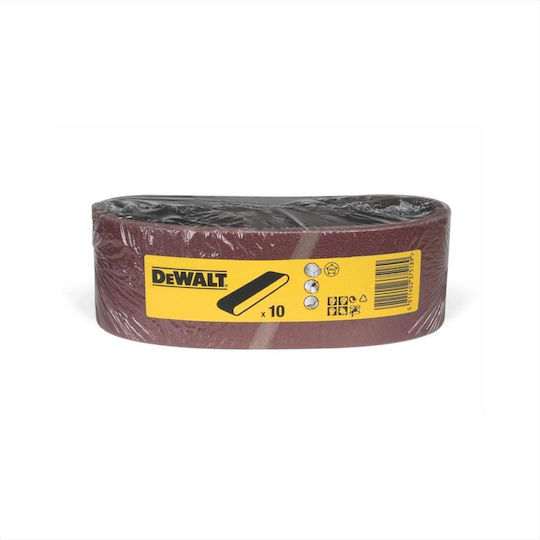 Dewalt Set Belts Belt Sander 75x533mm Sanding Belt K80 75x533mm Set 10pcs