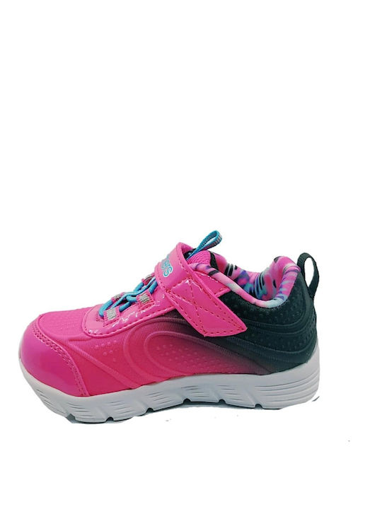 Comfy Flex Mini Dazzler Kids Sports Shoes Running with Hoop & Loop Closure Pink