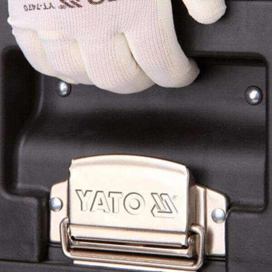 Yato Wheeled Metallic Tool Carrier 2 Slot with Toolbox and Cabinet W52xD32xH72cm